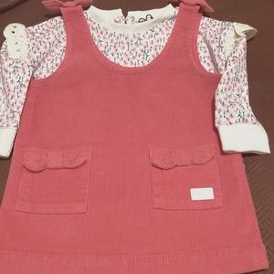 Pink corduroy dress